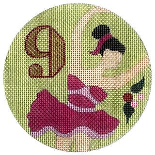 12 Days Ornament   9 Ladies Painted Canvas Melissa Prince Designs 
