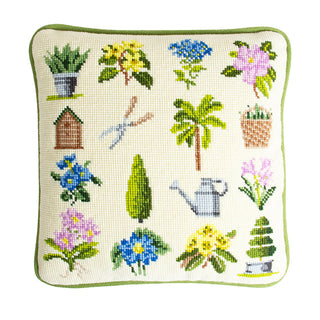 12" Garden Sampler   Classic Garden Needlepoint Kit Kits Elizabeth Bradley Design 
