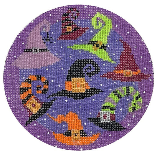 13 Days of Halloween - Eight Magical Witch Hats Painted Canvas The Meredith Collection 