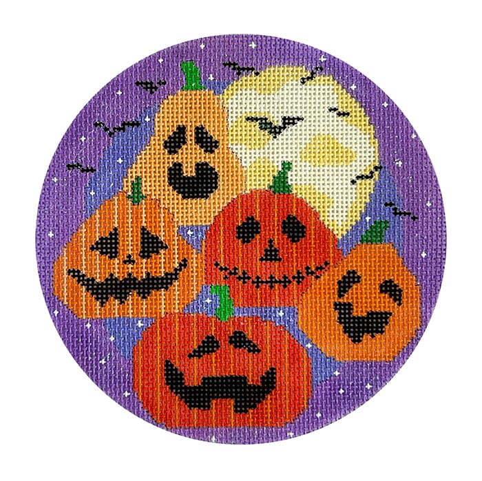 13 Days of Halloween   Five Pumpkins Painted Canvas The Meredith Collection 
