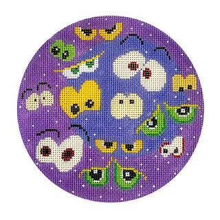 13 Days of Halloween   Thirteen Glowing Eyes Painted Canvas The Meredith Collection 
