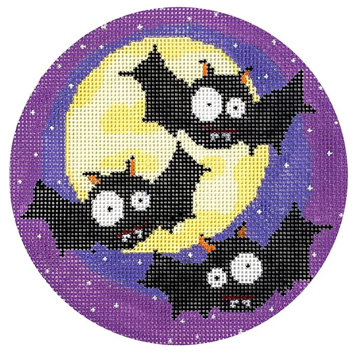 13 Days of Halloween   Three Vampire Bats Painted Canvas The Meredith Collection 
