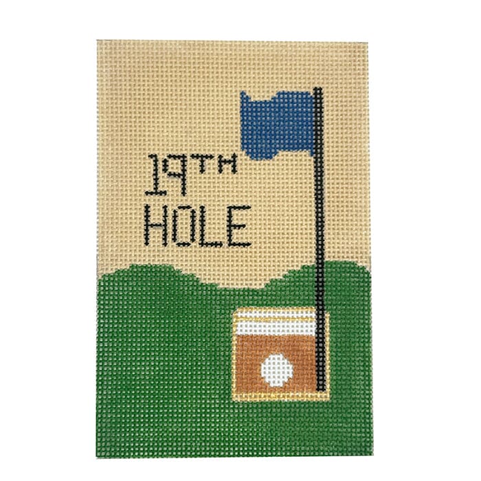 19th Hole Book Insert Painted Canvas Rachel Donley 