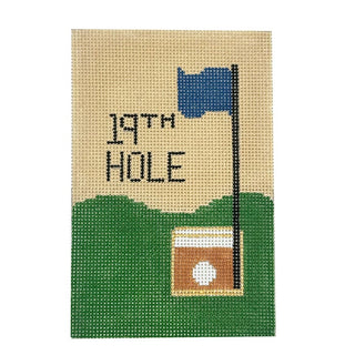 19th Hole Book Insert Painted Canvas Rachel Donley 
