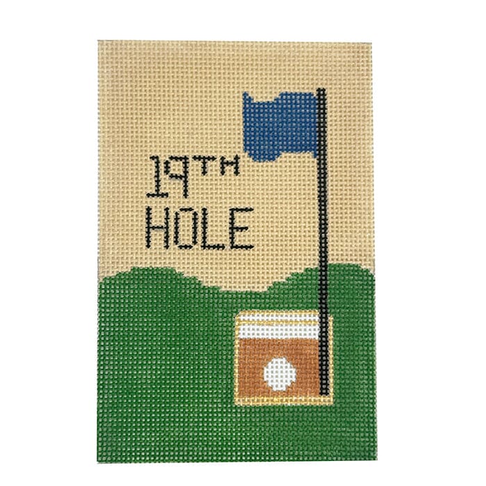 19th Hole Book Insert Painted Canvas Rachel Donley  - 1