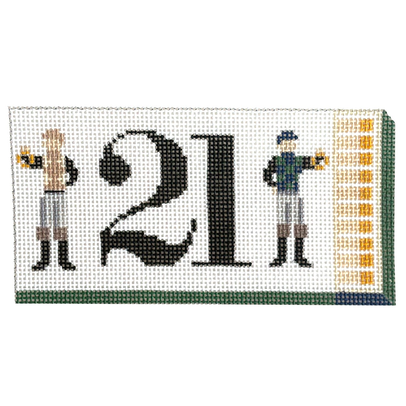 21 Club Matchbox Ornament Painted Canvas Spruce Street Studio  - 1