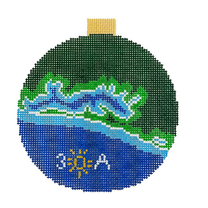 30 A (Florida Panhandle) Map Ornament Painted Canvas Ann Kaye Studio  - 1