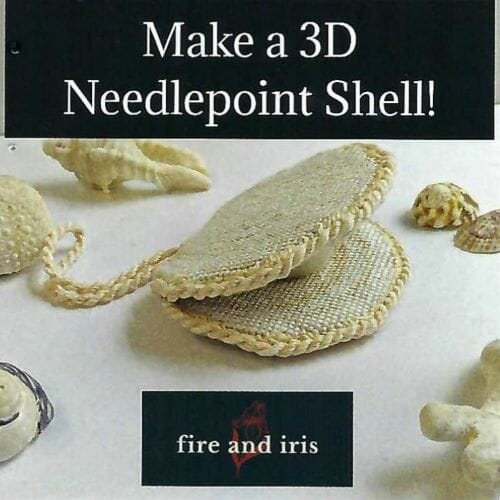 3D Shell Painted Canvas Fire and Iris 
