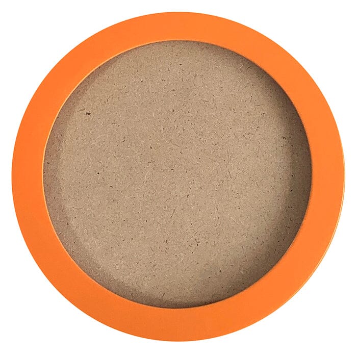 4" Round Self Finishing Frame   Orange Finishing Beth Gantz Designs 
