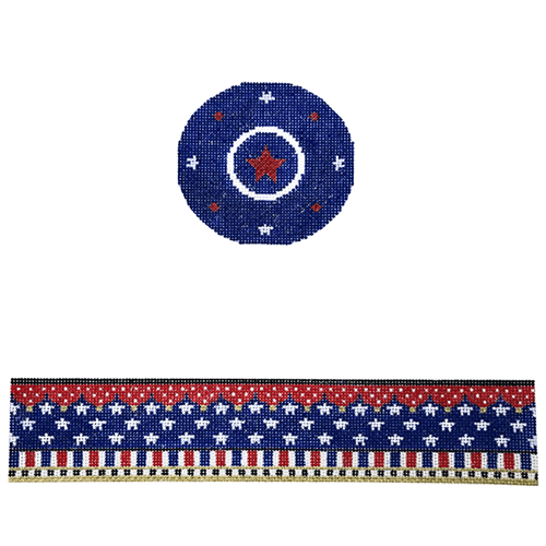 4th Of July Hinged Box with hardware Painted Canvas Funda Scully 
