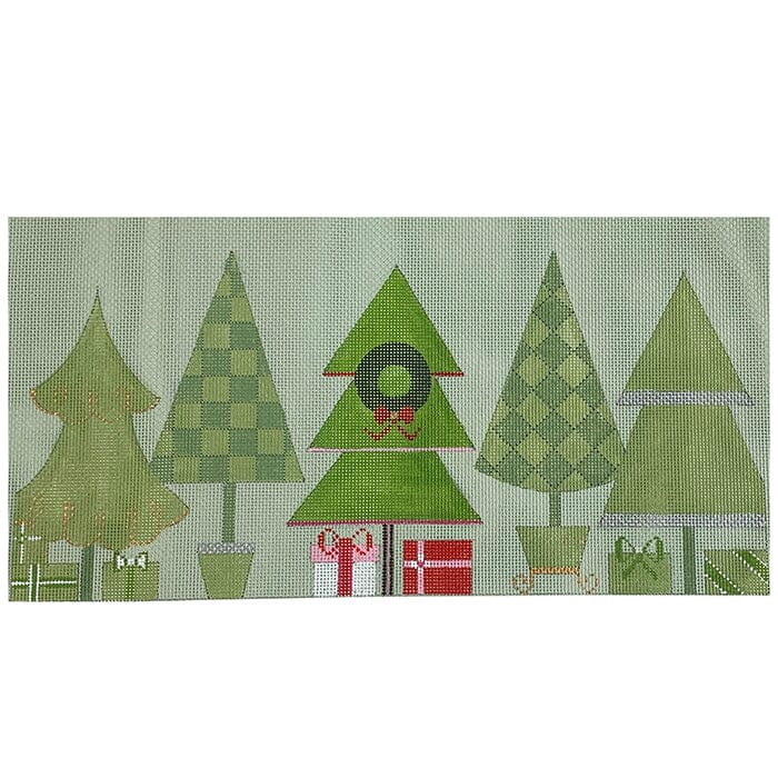 5 Christmas Trees Painted Canvas Sew Much Fun 