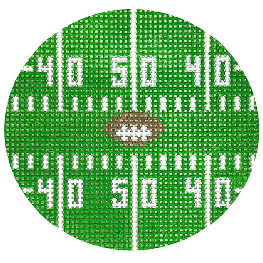 50 Yard Line Round Painted Canvas KCN Designers 