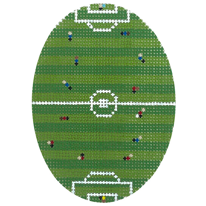 Soccer from Above Oval
