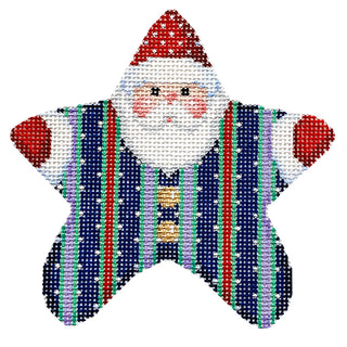 Picot Stripe PJ Santa with Stitch Guide
