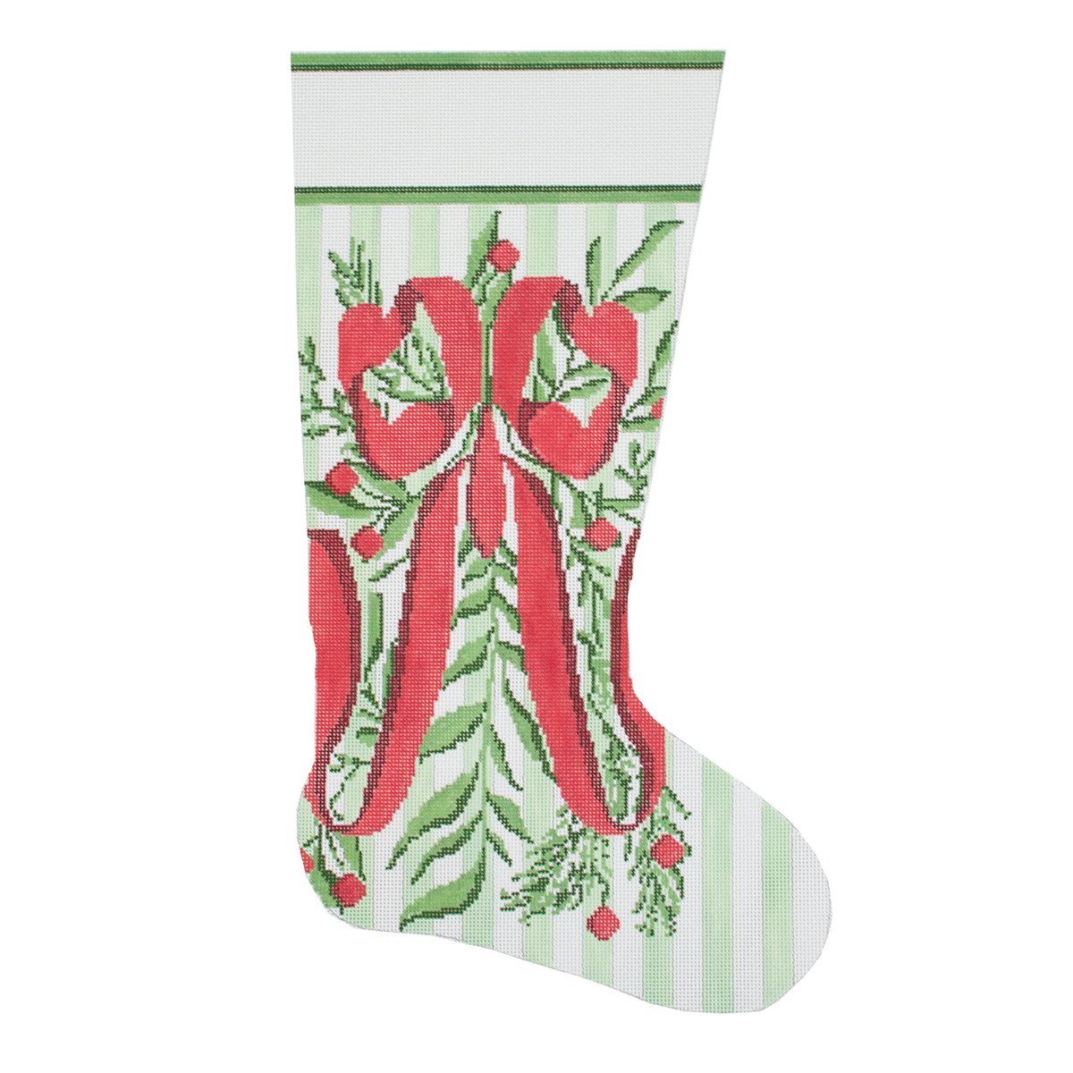 Bow and Berry Stocking - 1