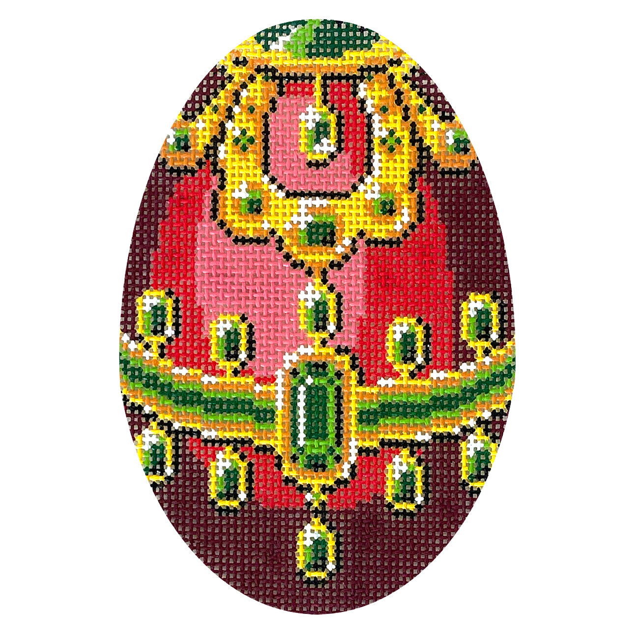 Ruby and Green Faberge Egg, Jeweled - 1