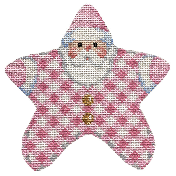 Baby Pink Gingham PJ Santa
