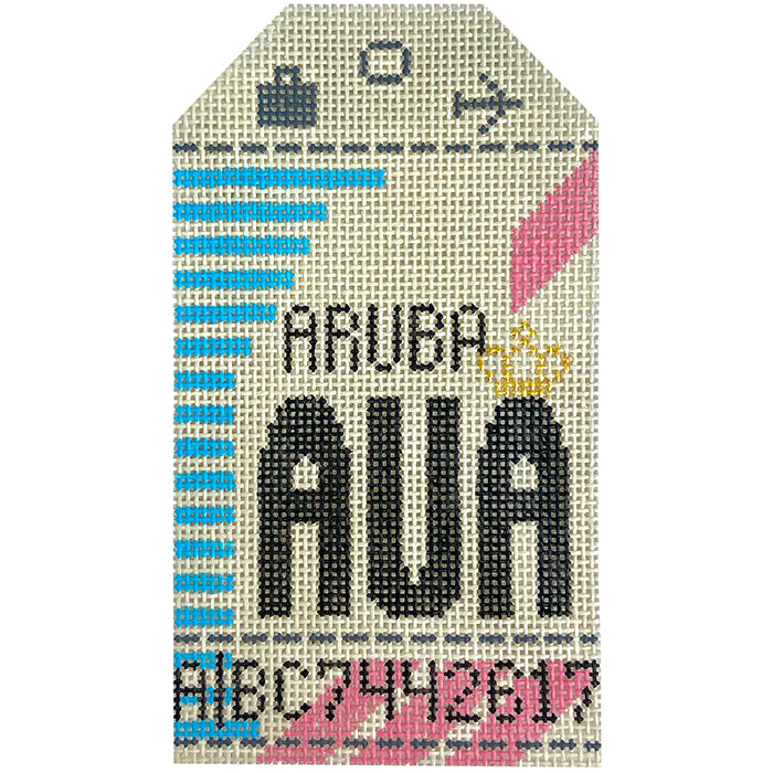 Aruba AUA Retro Travel Tag
