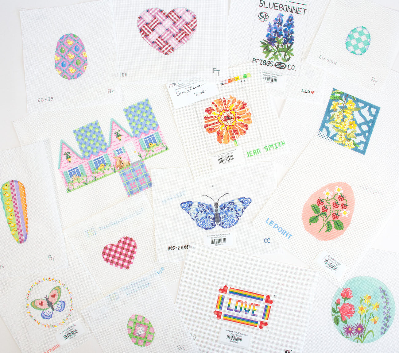 Double Candy Cane Round | Needlepoint.Com