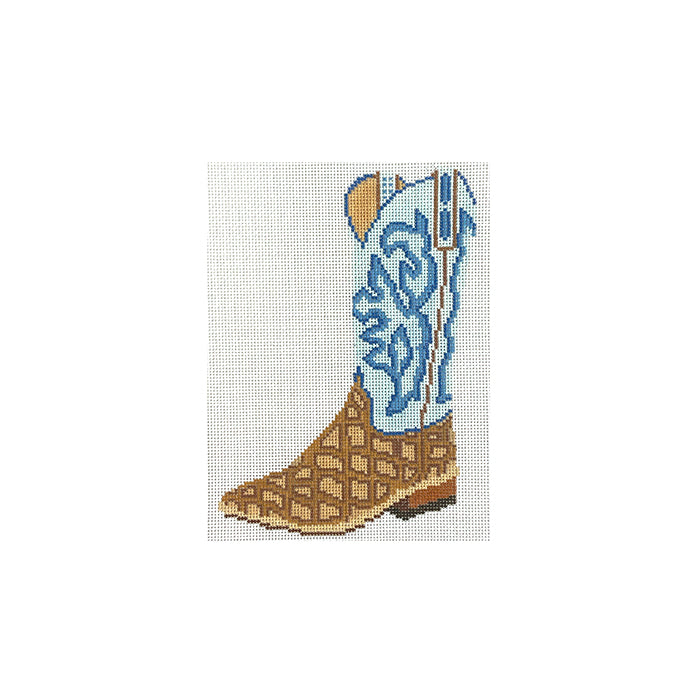 Blue Cowboy Boot Ornament
