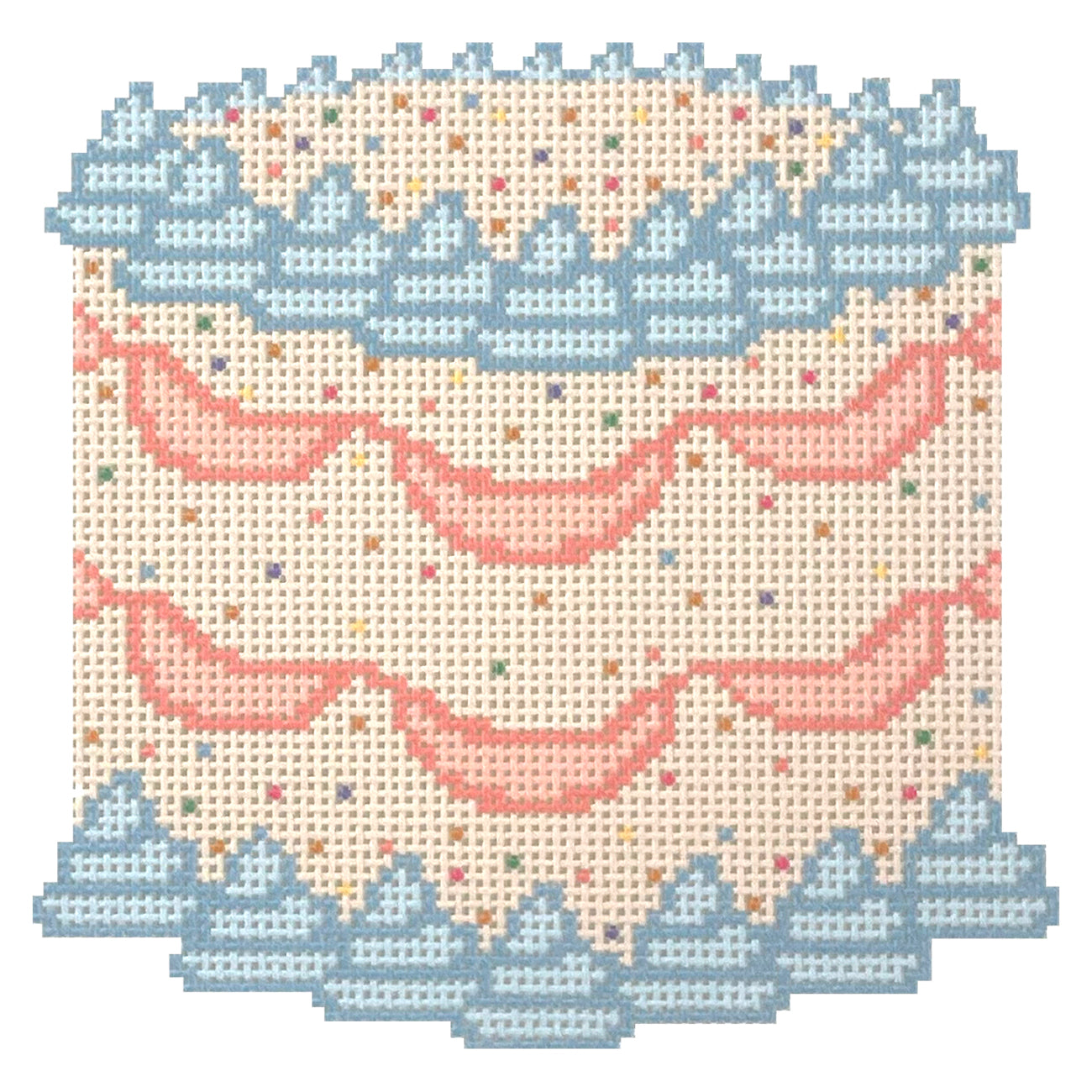 Blue & Peach Cake - 1