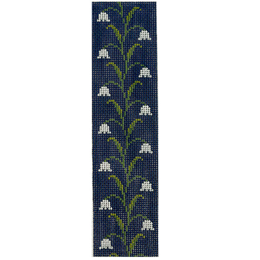 Lily of the Valley Key Fob - Dark Blue