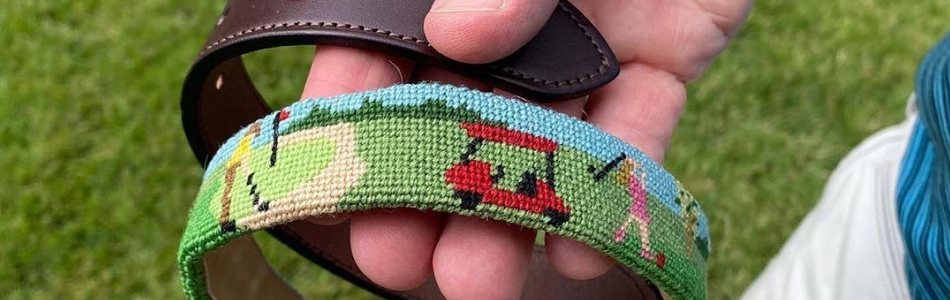 Needlepoint belt finishing best sale
