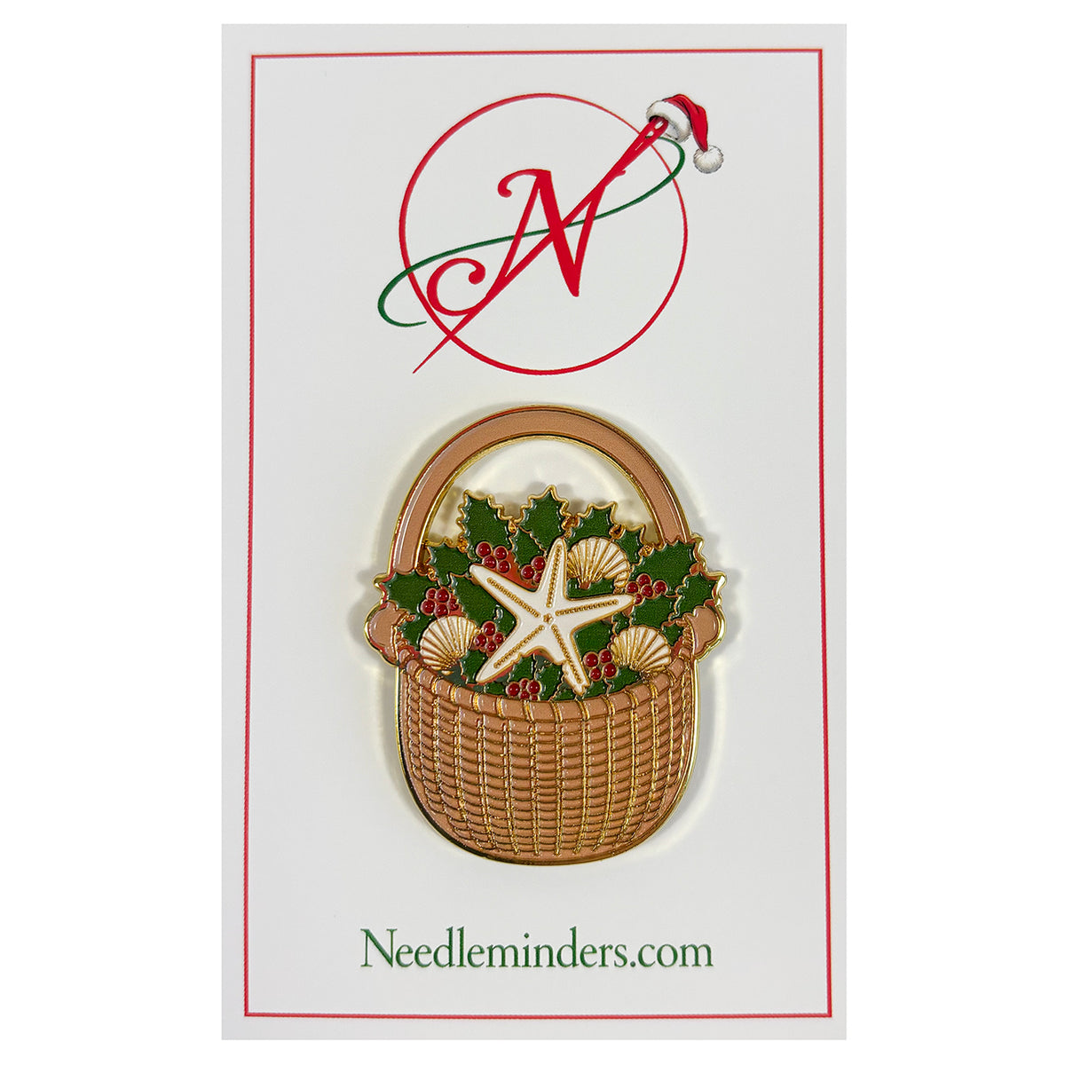 Classic Basket, Christmas Needle Minder - 1