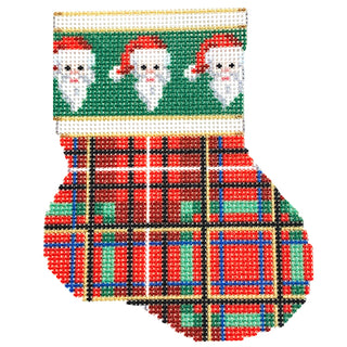 Santa Cuff/Plaid Minisock
