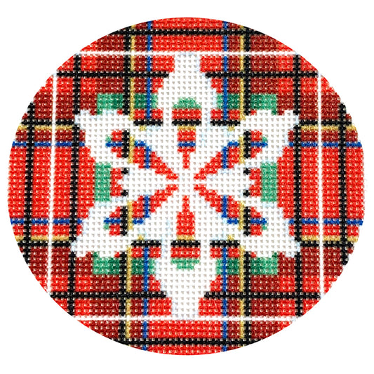 Snowflake on Stewart Plaid