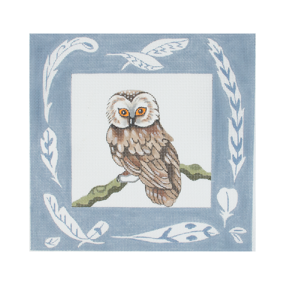 Owl with Blue Border - 1