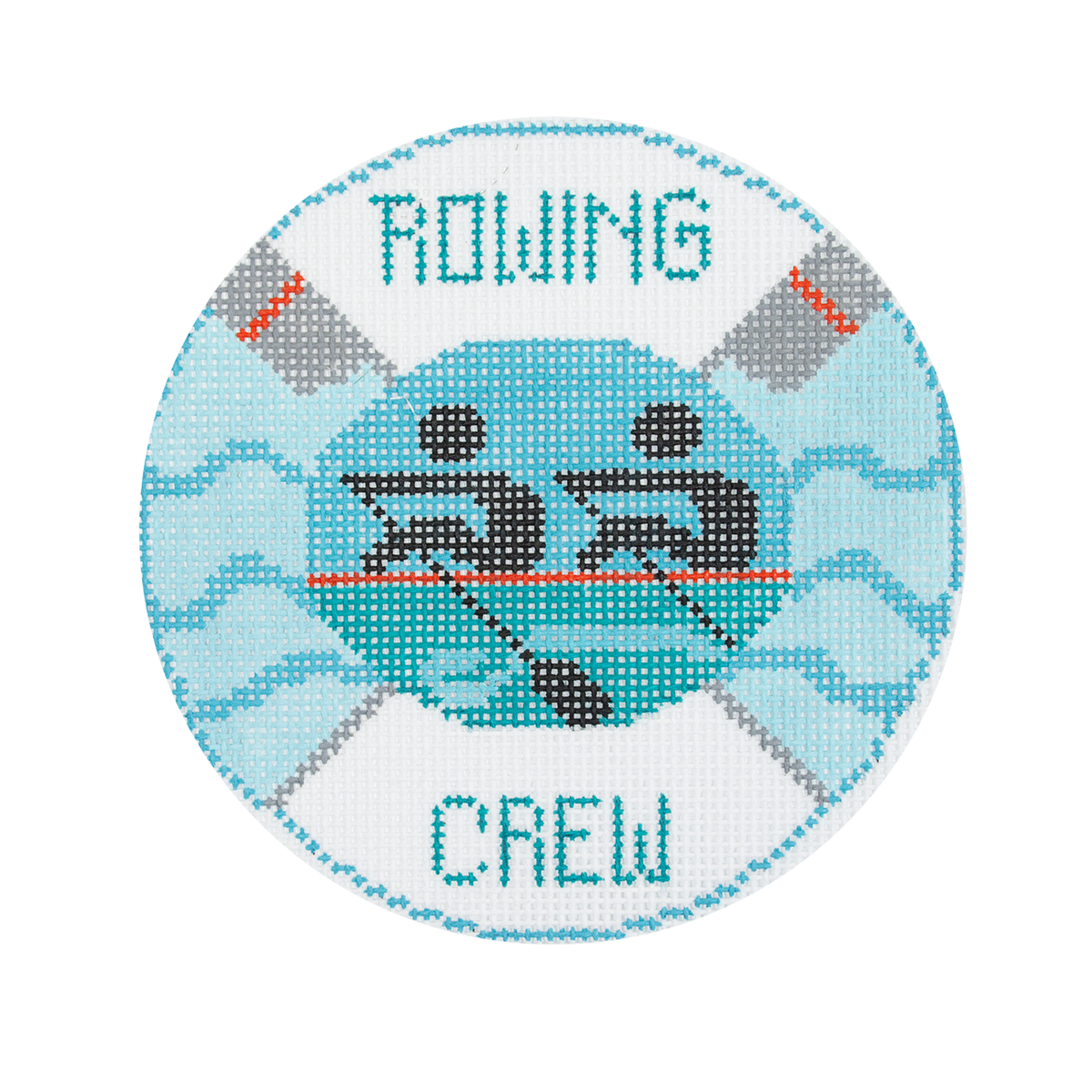 Rowing Crew Silhouette Round - 1