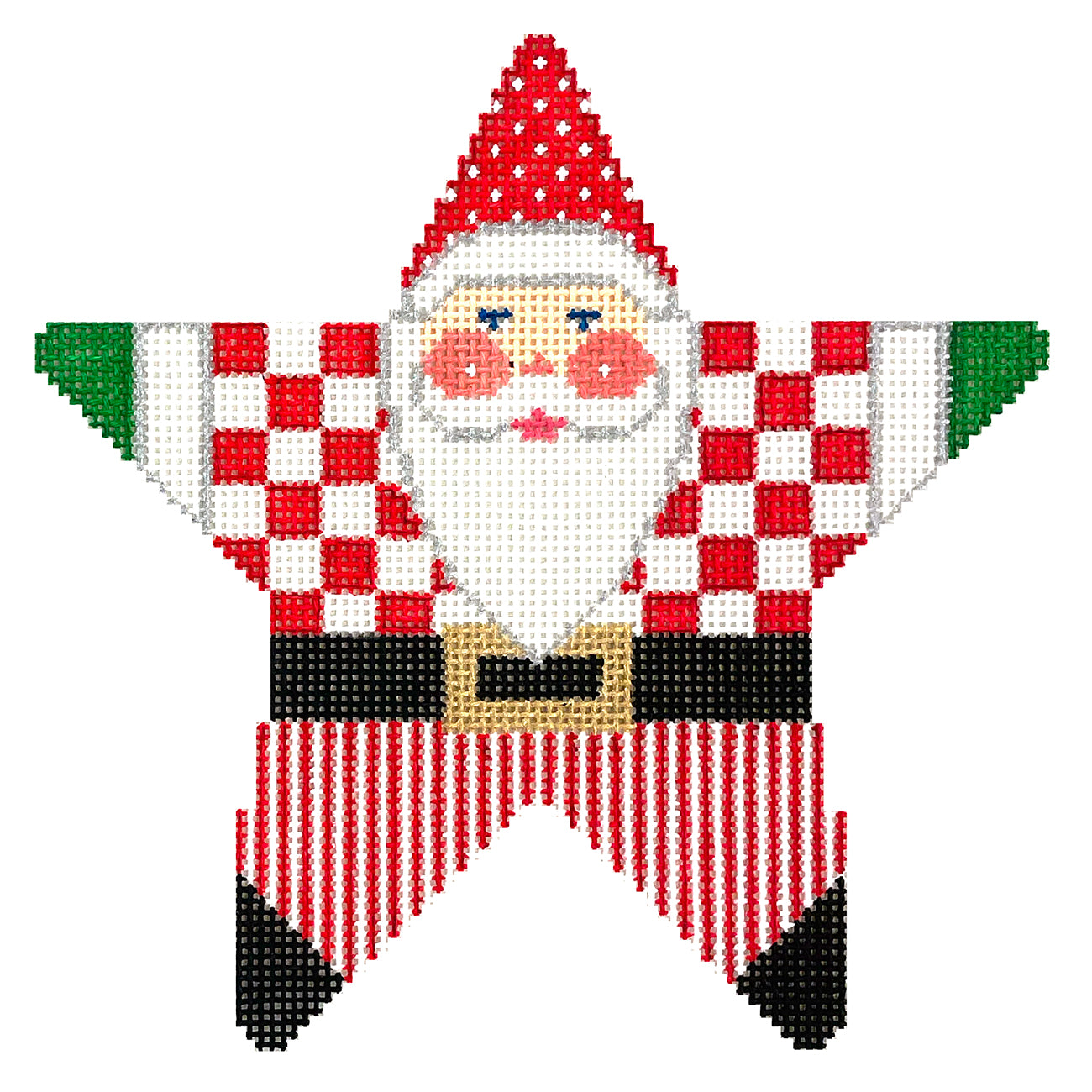 Checkered Star Santa - 1