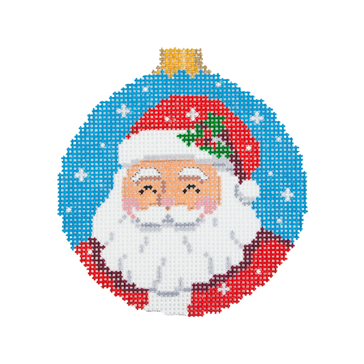 Santa Face, 4.5" Round on 13 - 1