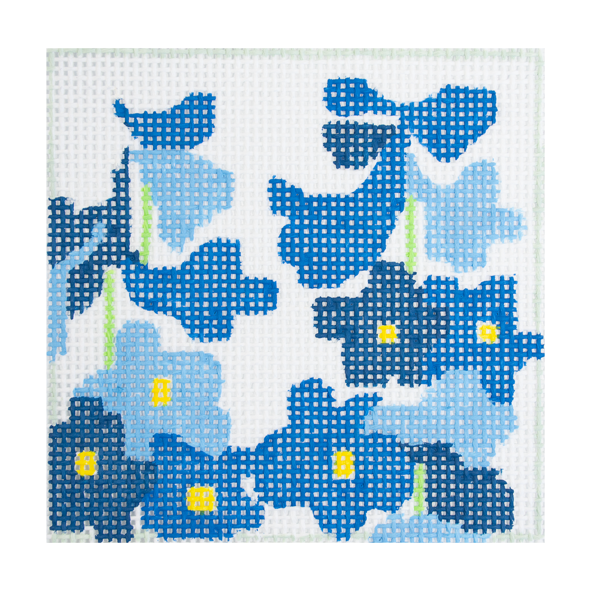 Simple Flower Coaster   Blue Delphinium - 1