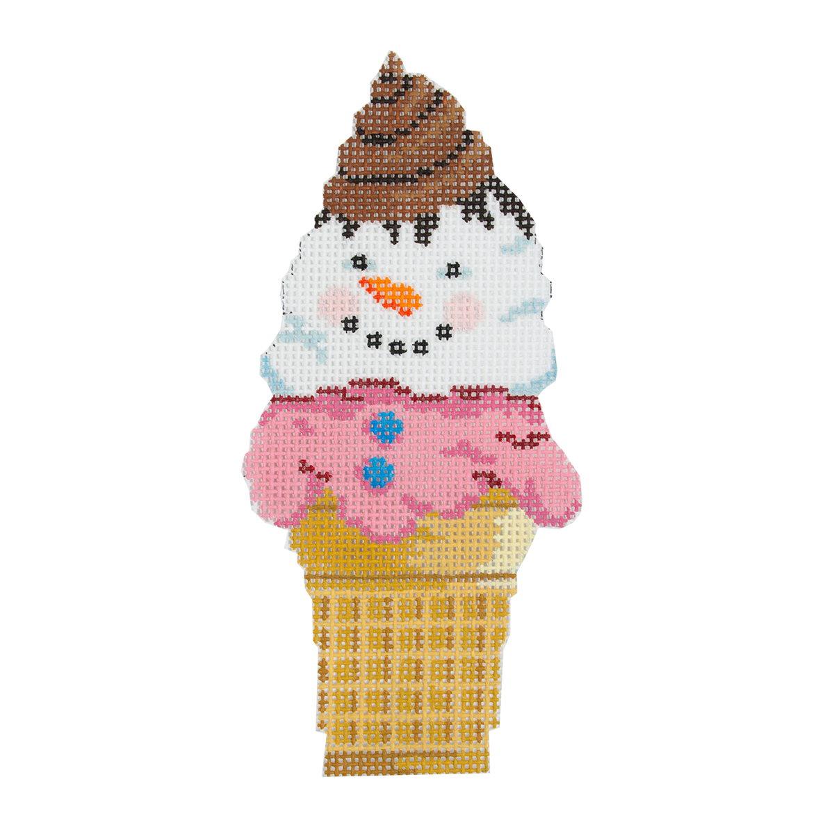 Snowman, Ice Cream Cone - 1