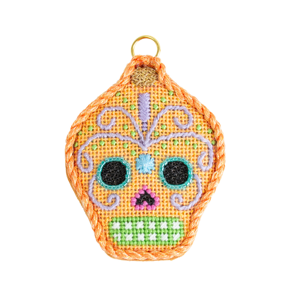 Sugar Skull Ornament Kit   Orange - 2