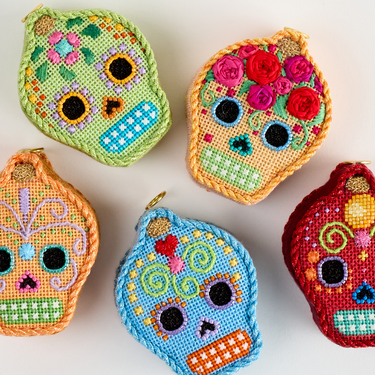Sugar Skull Ornament Kit   Lime - 3