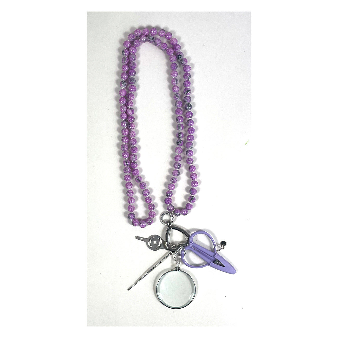 Gemstone Chatelaine Necklace   Lush Lavender - 1