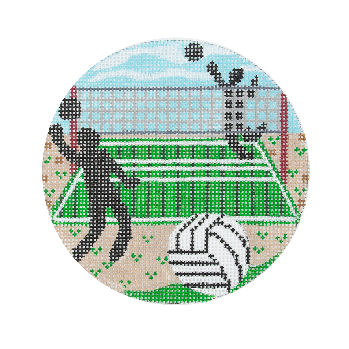 Volleyball Silhouette Round - 1