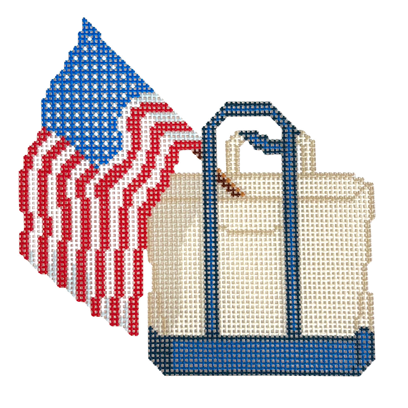 Americana Tote Ornament - 1