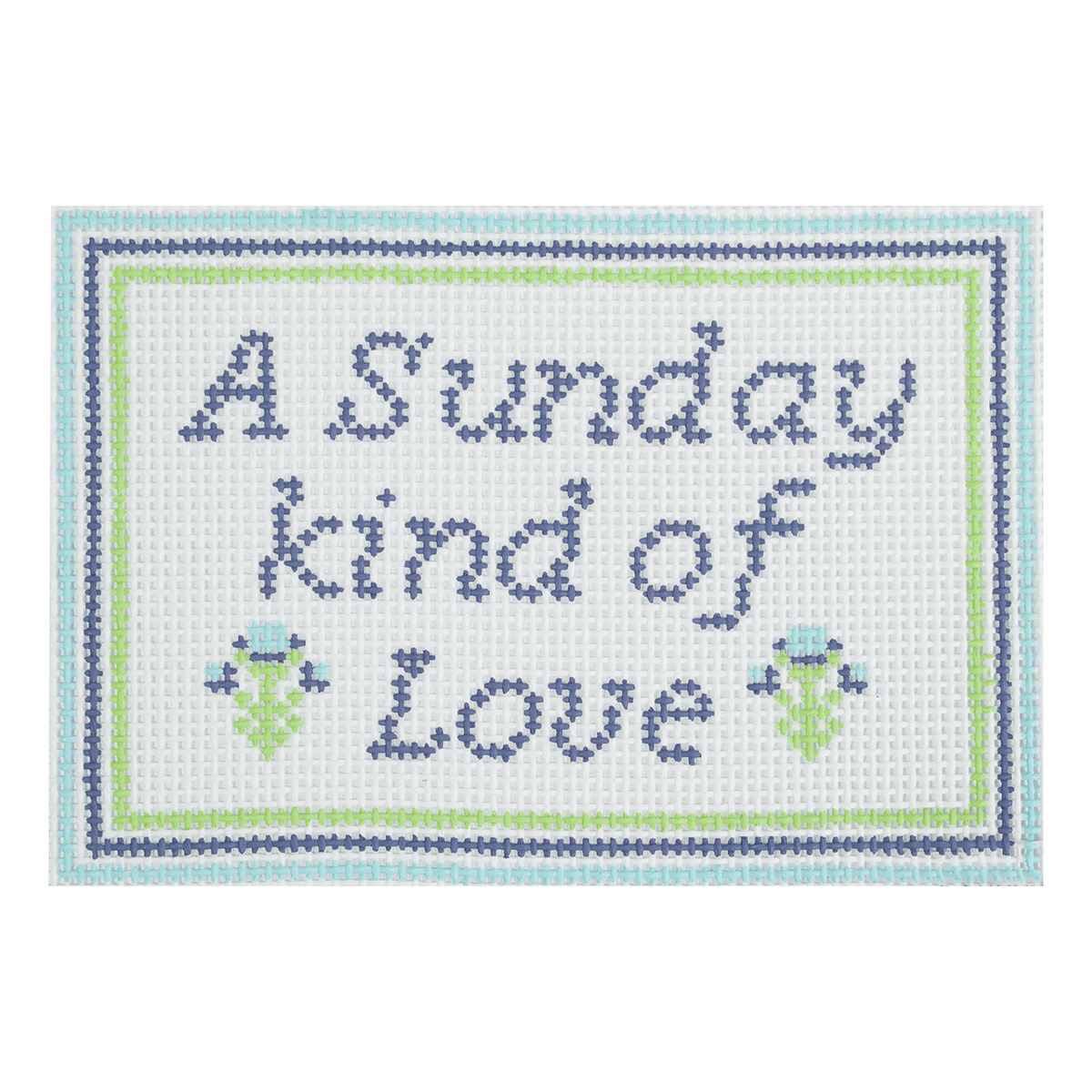 A Sunday Kind of Love Painted Canvas Atlantic Blue Canvas  - 1