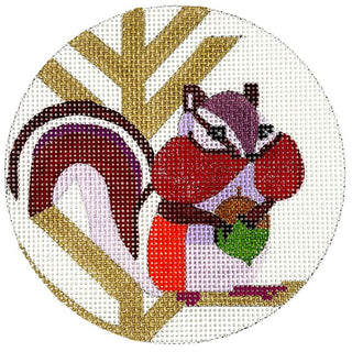Abstract Chipmunk Ornament Painted Canvas Melissa Prince Designs 
