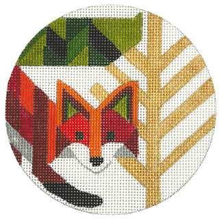 Abstract Fox Ornament Painted Canvas Melissa Prince Designs 
