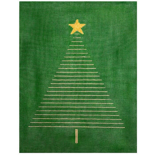 Abstract Gold Tree on Green Painted Canvas NDLPT Designs 
