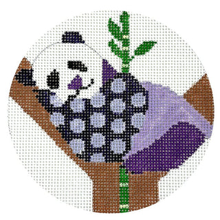 Abstract Panda Ornament Painted Canvas Melissa Prince Designs 

