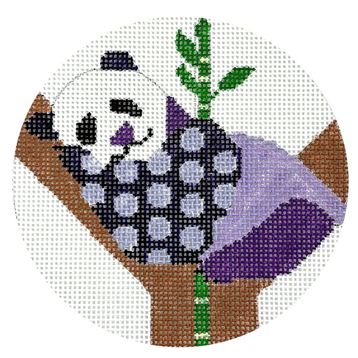 Abstract Panda Ornament Painted Canvas Melissa Prince Designs 
