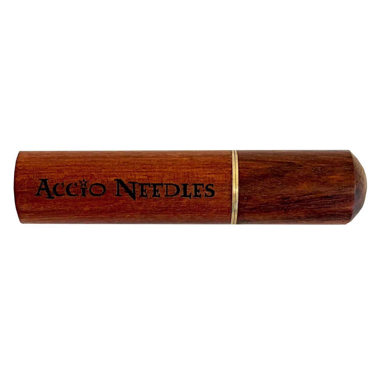 Accio Engraved Wood Needle Storage Tube Accessories Snarky Crafter Designs  - 1