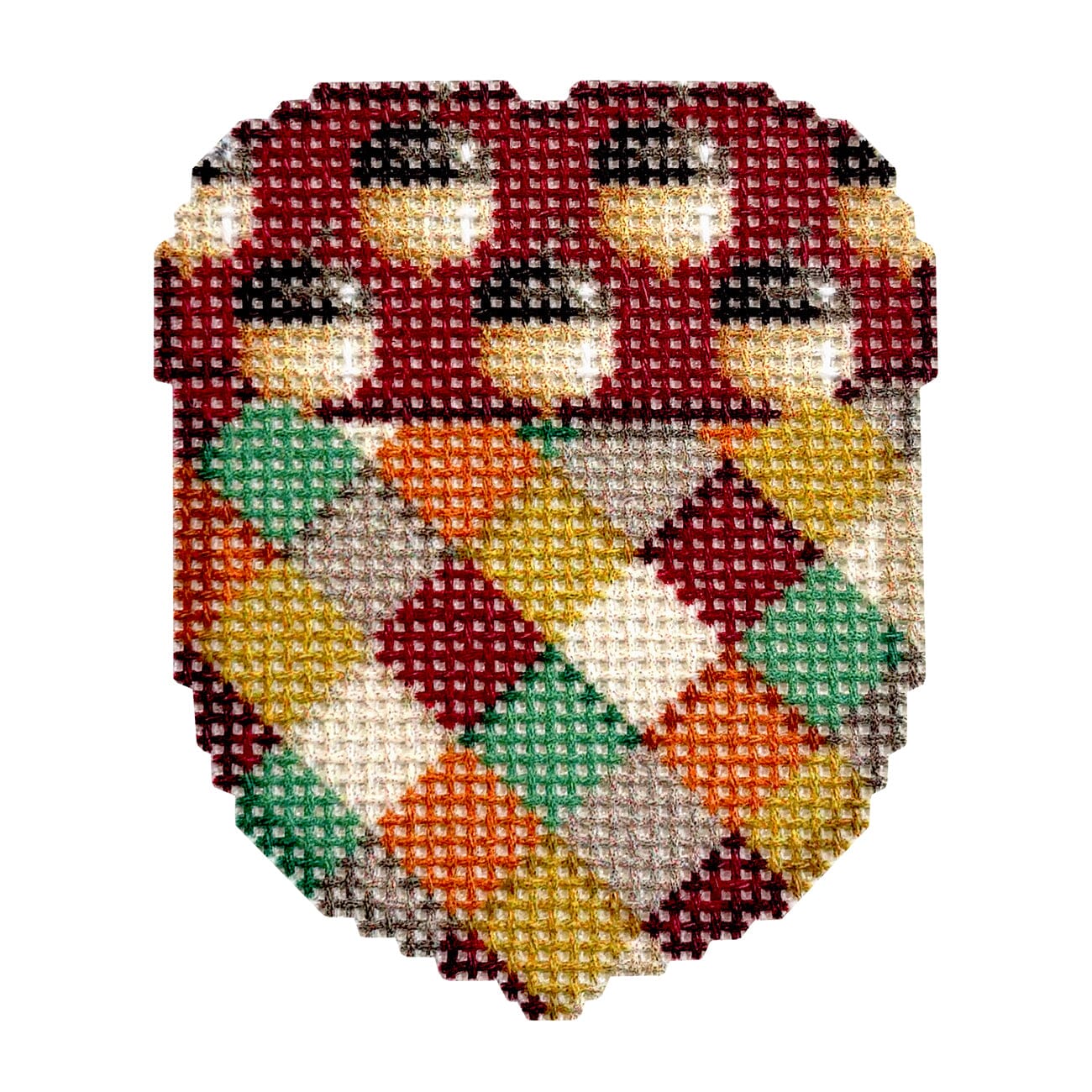 Acorn Cap/Harlequin Acorn Printed Canvas Two Sisters Needlepoint  - 1