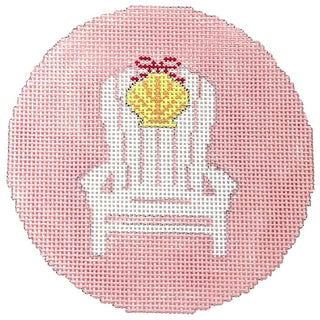 Adirondack Chair with Shell on Pink Painted Canvas Kristine Kingston 
